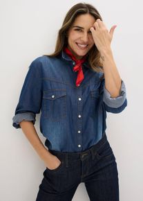 Scarf av bomull - r&ouml;d - storlek Onesize - bonprix