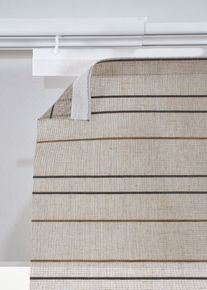 Panelgardin med lin (1-pack) - brun - storlek 145x57 cm - bonprix