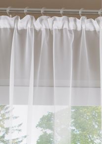 Gardinl&auml;ngd med satinband - vit - storlek 100x300 cm - bonprix