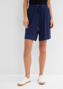 Jerseybermudas av viskos med mjukt fall - svart - storlek 40/42 (M) - bonprix