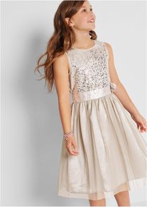 Kl&auml;nning f&ouml;r barn - silver - storlek 164 - bonprix