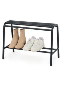 Tchibo - Lavička s policou - farba: čierna