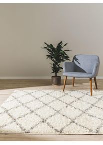 benuta Pop Tapis shaggy Soho Cr&egrave;me 80x150 cm - Tapis style Berb&egrave;re