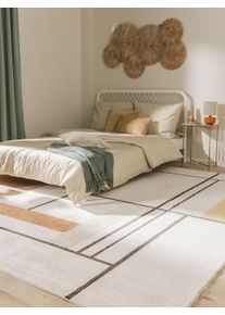 Tapis poil ras Ida Multicouleur 80x150 cm - Tapis poil court design moderne pour salon