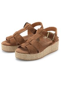 Ehm Damen-Plateausandale Cognac 42