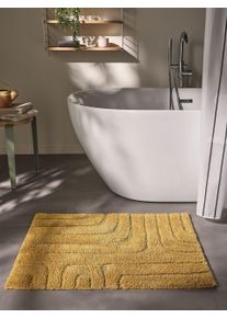 benuta Nest Bath Rug Dan Yellow 50x80 cm - Bathroom Rug