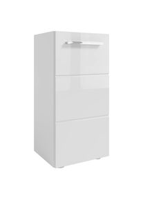 Mid.you Unterschrank, Wei&szlig;, Wei&szlig; Hochglanz, Kunststoff, 1 F&auml;cher, 34x72x31 cm, stehend, Badezimmer, Badm&ouml;bel, Unterschr&auml;nke