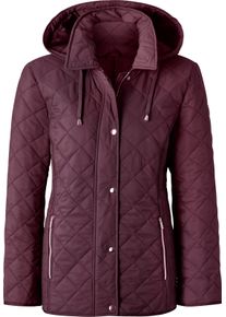 Damen Winterjacke mit Schlingenknopf-Verschluss burgund Gr&ouml;&szlig;e 25