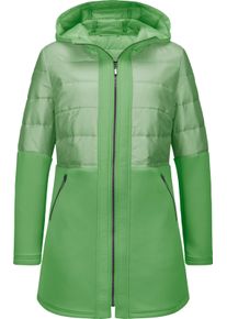 Dames Gewatteerde jas in materiaalmix appel Maat 38