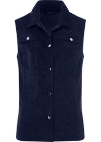 Dames Gilet van ribcord met schouderpas, onderhoudsarm marine Maat 50