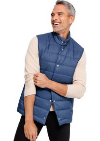 Heren Bodywarmer met opstaande kraag jeansblauw Maat 46