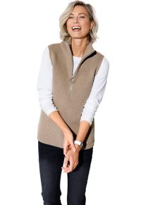 Dames Slip-over van ribtricot sesam Maat 54