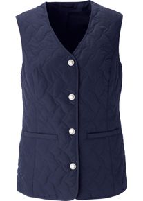 Damer Quiltad v&auml;st med stolpfickor marin Gr&ouml;&szlig;e 38