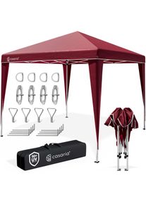Casaria Faltpavillon Capri - Popup Weinrot 3x3m UV-Schutz 50+ wasserdicht
