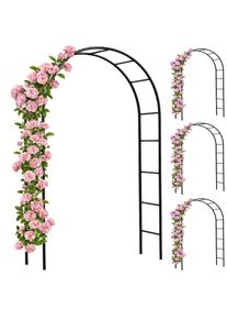 Gardebruk Arco para rosas set de 4 negro 240x140x37cm