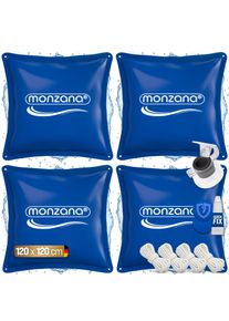 Monzana Zwembadkussen 4 Stuks Blauw 120x120cm -20&deg;C