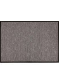 Dekowe, Teppich &raquo;Naturino Effekt&laquo; rechteckig 8 mm H&ouml;he Flachgewebe, Sisal-Optik, mit Bord&uuml;re, In- und Outdoor geeignet, anthrazit, Kunstfaser, B : 133