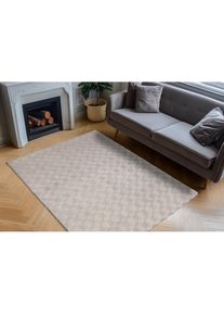 Obsession, Teppich &raquo;Diamond Cut 800&laquo; rechteckig 30 mm H&ouml;he Uni Farben, Hoch-Tief Effekt, weich & kuschelig, grau, Polyester, B : 200 cm 1 Stk. - 30 mm