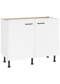 Optifit, Unterschrank &raquo;Elga&laquo; mit Soft-Close-Funktion, h&ouml;henverstellbare F&uuml;&szlig;e, Breite 100 cm, wei&szlig;/wei&szlig;, Holzwerkstoff, wei&szlig; - B/H/T: 100 cm x 87 cm x 