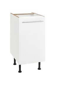 Optifit, Unterschrank &raquo;Bern&laquo; 40 cm breit, mit 1 T&uuml;r mit h&ouml;henverstellbaren F&uuml;&szlig;en, mit Metallgriff, wei&szlig; Hochglanz/wei&szlig;, B/H/T: 40 cm x 87 cm x 58,4 cm