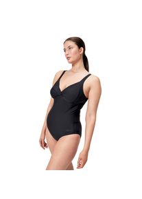 Speedo, Damen, Badeanzug Herzausschnitt, mit integriertem st&uuml;tzendem Mesh-Einsatz am Bauch, schwarz, N-Gr, 38 - N-Gr, schwarz, Sportlicher Badeanzug 