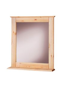 Welltime, Badspiegel &raquo;Venezia Landhaus/Sund&laquo; Badm&ouml;bel, Breite 58 cm, Rahmen aus Massivholz, holzfarben, B/H/T: 58 cm x 65,4 cm x 12 cm, holzfarben