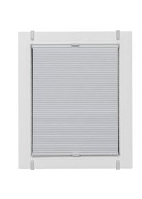 SUNLINES, Plissee energiesparend ohne Bohren verspannt verspannt mit Simply-Fix Klemmtr&auml;ger, Wabenplissee, wei&szlig;/silberfarben, Obermaterial: 100% 