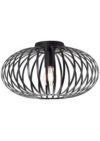 Brilliant, Deckenleuchte &raquo;Bremen&laquo; E27 1 Stk. im Retro-Stil, dimmbar, &Oslash; 40 cm, E27, Metall, schwarz, 1, schwarz