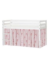 Hoppekids, Spielbett &raquo;ECO Dream, Hochbett, teilbar in 2 Einzelbetten&laquo; Massivholz, wahlweise in 2 Gr&ouml;&szlig;en und 4 Farben, Matratze w&auml;hlbar, Rot, Wei&szlig;, 