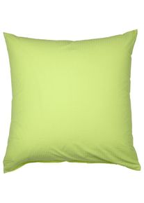 Janine, Kissenbezug &raquo;PIANO 0125 31 80x80&laquo; mit Rei&szlig;verschluss, apfelgr&uuml;n, Mako-Soft-Seersucker, Obermaterial: 100% Baumwolle, B/L: 40 cm x 40 cm - 2 