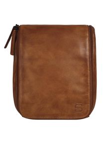 SPIKES & SPARROW Spikes & Sparrow, Damen, Kulturbeutel echt Leder, cognac, cognac, Breite 22 cm x H&ouml;he 25 cm x Tiefe 7 cm