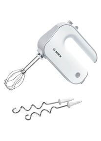 Bosch, Handmixer &raquo;Styline MFQ4030, Edelstahl R&uuml;hrbesen/Knethaken, 5 Stufen, wei&szlig;&laquo; 500 W Turbotaste, leichtes Geh&auml;use, Made in Europe, wei&szlig;/