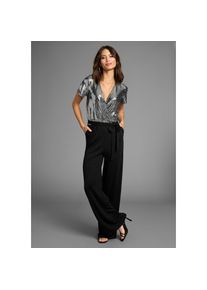 Laura Scott, Damen, Jumpsuit mit Glitzereffekten und G&uuml;rtel, schwarz, N-Gr, 38 - N-Gr, schwarz, Anzug von Laura Scott