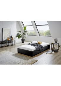 Westfalia Schlafkomfort, Polsterbett &raquo;Osaka&laquo; auch ohne Matratze erh&auml;ltlich oder in H2,H3 und H4 erh&auml;ltich, schwarz, Bezug:Kunstleder, 100% Polyurethan