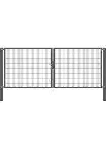 Alberts, Zaundoppelt&uuml;r &raquo;Flexo Plus&laquo; anthrazit, verschiedene Abmessungen, anthrazit, Stahl, B/H: 400 cm x 160 cm, anthrazit