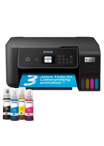 Epson, Multifunktionsdrucker &raquo;EcoTank ET-2870&laquo;, schwarz, Kunststoff, Beidseitiger Druck, Display