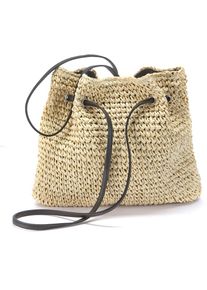 Lascana, Damen, Umh&auml;ngetasche &raquo;Strandtasche&laquo; aus Papierstroh, Handtasche, Schultertasche VEGAN, beige-schwarz, beige-schwarz, Sommerliche Handtasche 