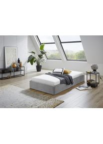 Westfalia Schlafkomfort, Polsterbett &raquo;Osaka&laquo; auch ohne Matratze erh&auml;ltlich oder in H2,H3 und H4 erh&auml;ltich, grau, Bezug: Glanzvelours 100% Polyester, 