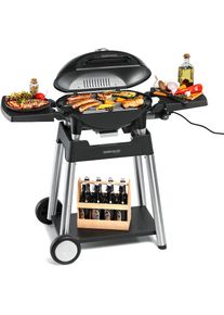 Rommelsbacher, Elektrogrill &raquo;BBQ 4100/S&laquo; 2200 W BARBECUE GRILL MIT GRILLWAGEN, schwarz, schwarz