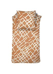 Damai, Bettw&auml;sche &raquo;Kline&laquo; mit graphischem Print, caramel, Renforc&eacute;, Obermaterial: 100% Baumwolle, B/L: 135 cm x 200 cm - 1 Stk., caramel