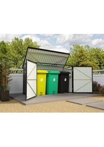 Konifera, M&uuml;lltonnenbox &raquo;Fahrradbox aus Metall&laquo; BxTxH: 233x105x133 cm, schwarz, Metall, schwarz