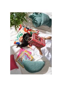 Apelt, Dekokissen &raquo;Ciao&laquo;, petrol + unifarben, Baumwolle, Polyester, B/L: 28 cm x 45 cm - 1 Stk.