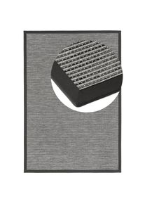 Dekowe, Teppich &raquo;Basic S2 Stripes&laquo; rechteckig 10 mm H&ouml;he meliert, Sisaloptik, mit Bord&uuml;re, In- und Outdoor geeignet, schiefer, Kunstfaser, B : 133 cm 