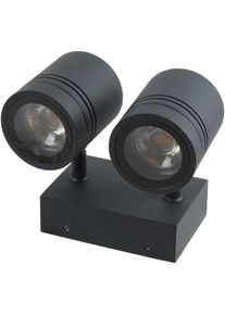 Heitronic, Au&szlig;en-Wandleuchte &raquo;Borneo&laquo; GU10 Wandlampe f&uuml;r innen und au&szlig;en, anthrazit, 2, anthrazit