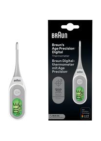 Braun, Fieberthermometer &raquo;PRT2000 Digitalthermometer mit Age Precision &laquo;, wei&szlig;-grau, Kunststoff, Speicherfunktion ruft den letzten Messwert ab