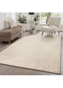 the carpet, Teppich &raquo;Everest&laquo; rechteckig 14 mm H&ouml;he moderner Wohnzimmer Teppich hohe Flordichte, beige, Polypropylen, B : 240 cm 1 Stk. - 14 mm