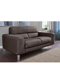 Calia italia, 2-Sitzer &raquo;Simon, erstklassiger Sitzkomfort und tolles Design&laquo; in zwei Lederqualit&auml;ten, braun, Leder BULL;Leder SORRENTO,