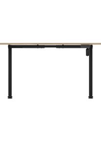 Schildmeyer, Schreibtisch &raquo;Emmik, h&ouml;henverstellbarer Schreibtisch, elektrisch&laquo; 2 Stk. tlg. Made in Germany, Wei&szlig;eiche, Mattschwarz + mattschwarz + 