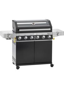 R&ouml;sle R&Ouml;SLE, Gasgrill &raquo;BBQ-Station VIDERO, 25527&laquo; G6-S Schwarz, 6 Brenner, extra Primezone/Seitenbrenner, VARIO+, schwarz,