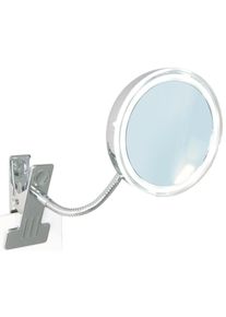 Bravat Alimos Klemm-Kosmetikspiegel 411610 5fach, chrom, LED-Beleuchtung